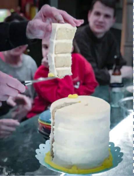 gluten free birthday four layer cake